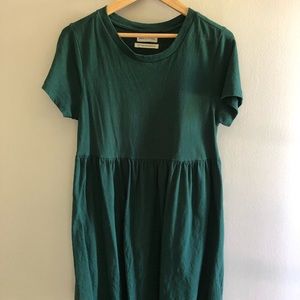 Urban Outfitters green short smock tshirt dress